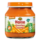 Puree z marchwi bez dodatku cukrów bezglutenowe od 5 miesiąca Demeter BIO 125 g (słoik) - Holle