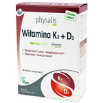 Witamina K2+ D3 suplement diety 60 tabletek podjęzykowych - Physalis
