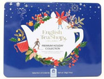 Zestaw herbatek Premium Holiday Collection w ozdobnej niebieskiej puszce BIO - 36 saszetek – English Tea Shop