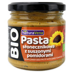 Pasta słonecznikowa z suszonymi pomidorami BIO 185 g – Naturavena
