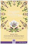 Herbata biała z trawą cytrynową, kakao, imbirem, marakują i kokosem (20x2) BIO 40 g – English Tea Shop