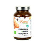 Kurkuma + imbir + piperyna BIO suplement diety 240 tabletek 120 g – Batom