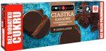 Ciastka kakaowe z kremem o smaku brownie w czekoladzie gorzkiej bez dodatku cukru 128 g – Pure&Good