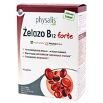 Żelazo + witamina B12 forte suplement diety 45 tabletek - Physalis